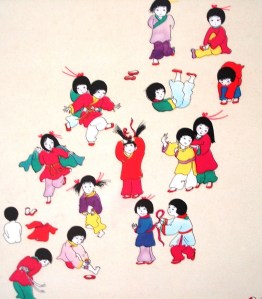 Crianças orientais, ilustração de DEMI.