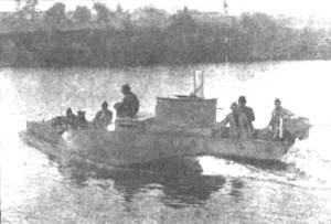 Barco blindado no Rio Tietê, Revolução de 1932
