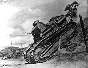 Tanque em assalto à região ocupada pelas forças do Leste Brasileiro,  Renault, 1932