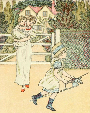 O cavalinho de pau, ilustração Kate Greenaway