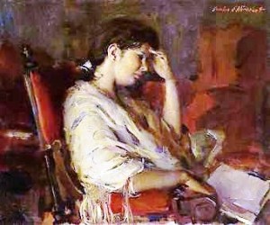 Pausa na leitura, 1964, Aurélio d'Allincourt, (Brasil 1919-1990), ost