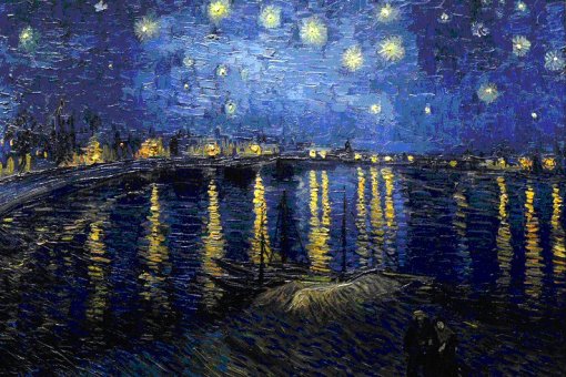 Noite estrelada à beira do Reno, 1888, Vincent Van Gogh (Holanda 1853-1890), 72,5 x 92 cm, Musée d'Orsay, Paris