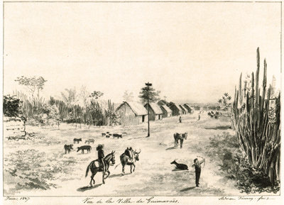 Adrien Taunay, Vista de Guimarães, 1827, aquarela negra, 33 x 29cm Academia de Ciencias de S Peterburgo, Russia Adrien Taunay, Vista de Guimarães, 1827, aquarela negra, 33 x 29cm Academia de Ciencias de S Peterburgo, Russia