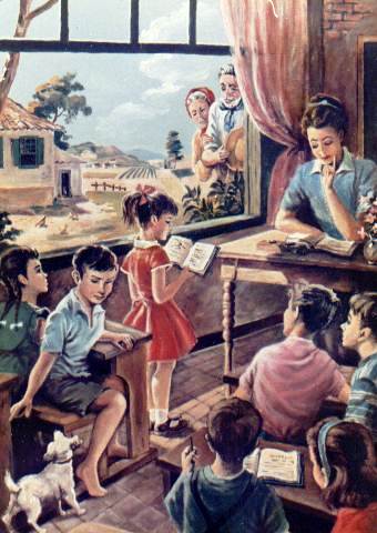 escola, ilustração de Diva de Val Golfieri