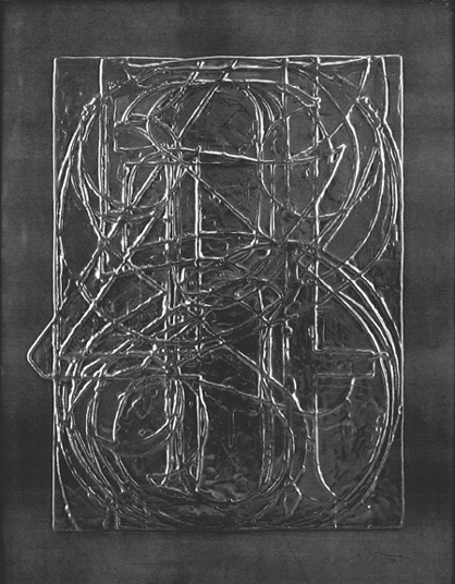 Jasper Johns, 0 through 9, embossed lead relief, 30 x 23,5 inches