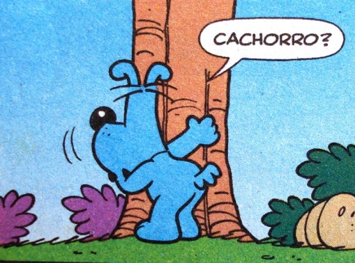 cachorro azul, ilustração de Maurício de Sousa