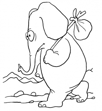 elephant-illustration-coloring-page