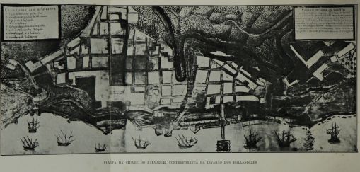 Planta da cidade de Salvador, contemporânea da invasão dos holandeses, História do Brasil
