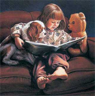 Jane Tanner, (Melbourne, Australia, contemporânea) Amiguinhos lendo 1992,