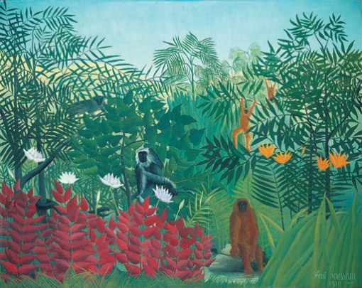 Henri Rousseau, Floresta Tropical com macacos, 1910, Tate Gallery, Londres
