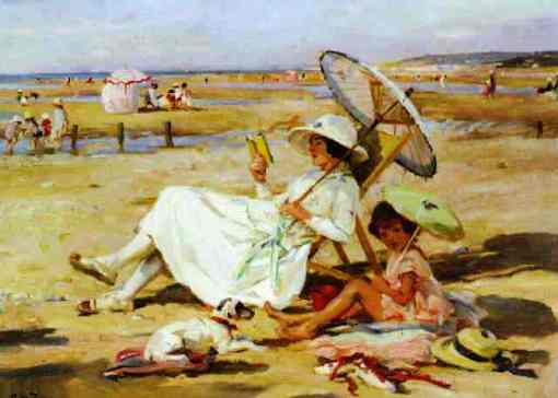 Paul Michel Dupuy, Maré baixa, praia de Villeria, sd, ost, 58x79cm Col Part