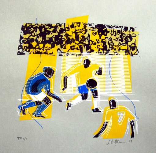 J Victtor ( BH, Brasil, 1957) futebol, 2009, serigrafia