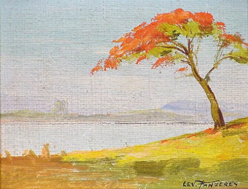 Levino Fanzeres, Paisagem,ostsm, 8 x 11cm