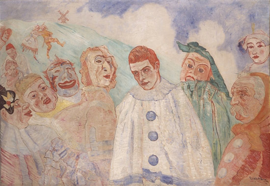 James Ensor, O desespero de Pierrot, 1882,