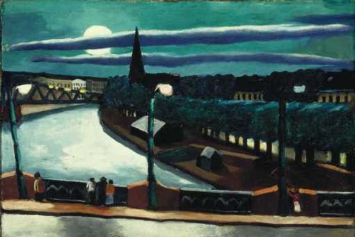 Max Beckmann, Paisagem com lua, 1925
