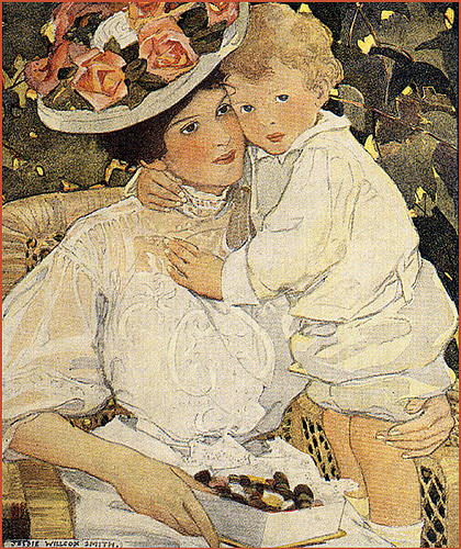 mãe e filho, dia das mães, jessie willcox smith