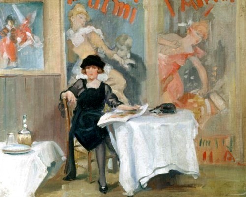 Harry J Pearson (1872-1933) Sra no café