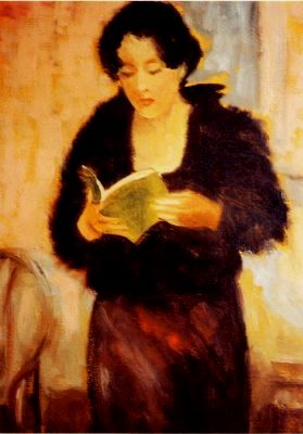 Jose van Gool, Lesend Vrouw, 2000, 70x60, ost