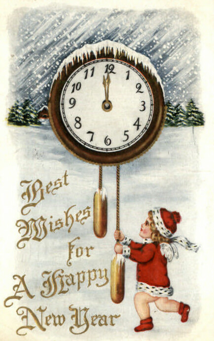 RELOGIO, ANO NOVO, MENINA VERMELHO