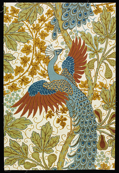 A figueira e o pavão, Walter Crane, 1895