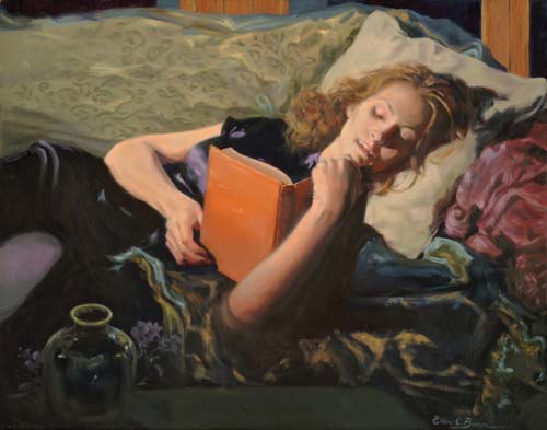 Brown_Ellen, lendo a Ilha do Tesouro