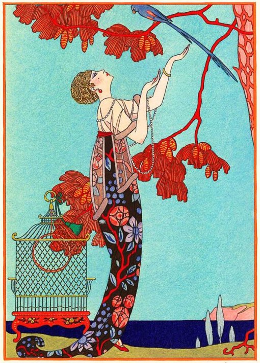 gaiola e mulher, george barbier