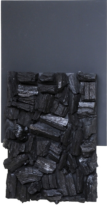 Obras WRadwan-- Esperança, (60 x 100 cm - Acrílica, carvão e madeira)