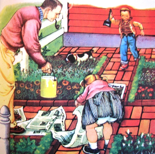 plantar, ajudando o papai, eloise wilkin