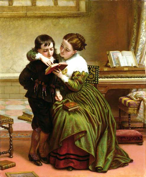 Charles West Cope - George-Herbert-and-His-Mother-xx-Charles-West-Cope
