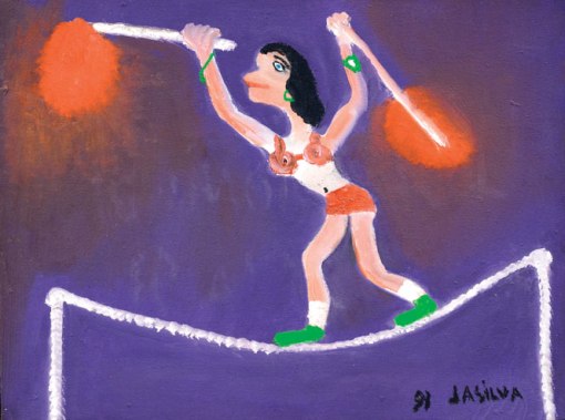 JOSÉ ANTONIO DA SILVA (1909 - 1996)A malabarista, 1993,ost, 30 x 40