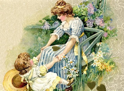 mãe e filha primavera