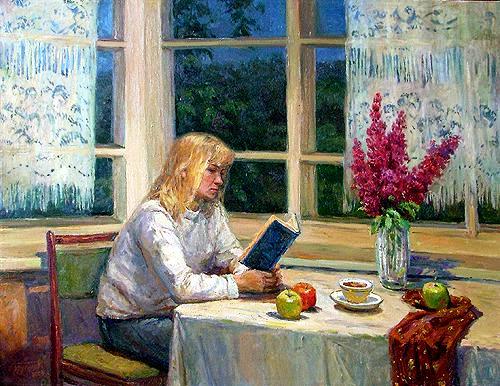 Stanislav Brusilov (Rússia,  1976)  Mulher lendo, 2002