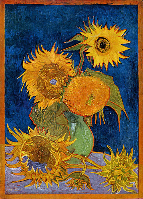 Van Gogh: Six Sunflowers, 1888, oil on canvas.