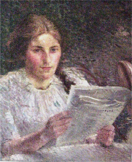 ELISEU VISCONTI, LEITURA OST, 1917, 56X46 COL PART