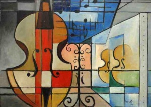 Ingres Speltri - Violinos - Óleo sobre madeira - 50 x 70 cm - 2008