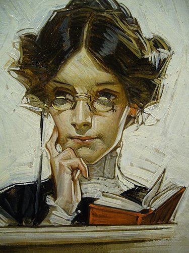 jovem lendo Joseph Christian Leyendecker