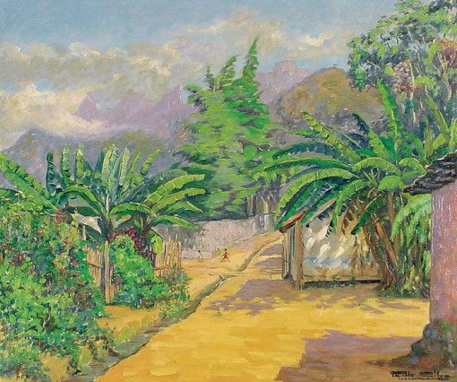 Paulo Silva, A Senhora das Bananeiras, 1956, 54 x 66 cm - OST