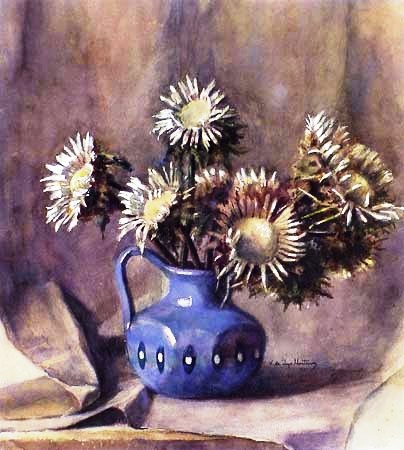 Vicente do Rêgo Monteiro,Flores, 1920,- aquarela, 41x37 cm