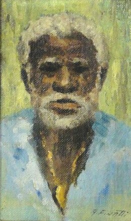 ANTENOR FINATTI (1923) - Portrait de Caboclo,ose, 20 x 12.
