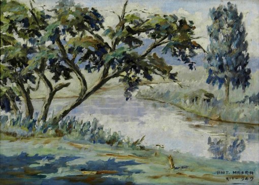 Antonio Mafra, Paisagem Rio-Petrópolis, 1949, ost,33x46cm