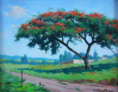 CASEMIRO RAMOS FILHO - (1905 - 1976)Flamboyant, 1952, osm, 27x34