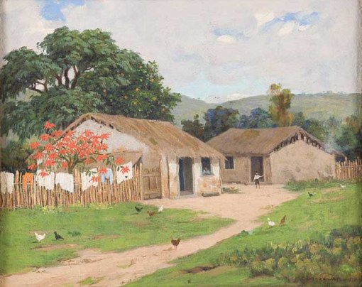 Clodomiro Amazonas,Paisagem rural, Óleo sobre tela, 1931, 29,5 x 36,5 cm