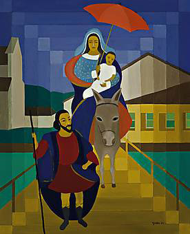 DJANIRA DA MOTTA E SILVA (1914-1979) Fuga para o Egito, 1967, ost, 100x81