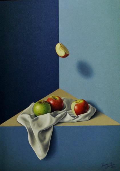 HENRIQUE SANT'ANNA (1958)Maças VI, o.s.t. - 70 x50 cm. Ass. e dat. 89