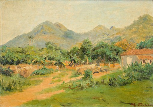 MANOEL FARIA - Paisagem - Óleo sobre tela - 25 x 36