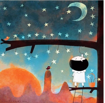 noite, ceu, estrelas,Nicolas Gouny - cueillir des étoiles