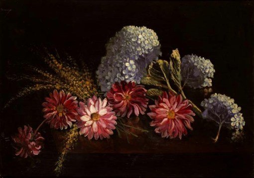 Orlando Teruz,Mesa na primavera  OSM,63 x 95  ACID e verso12.000