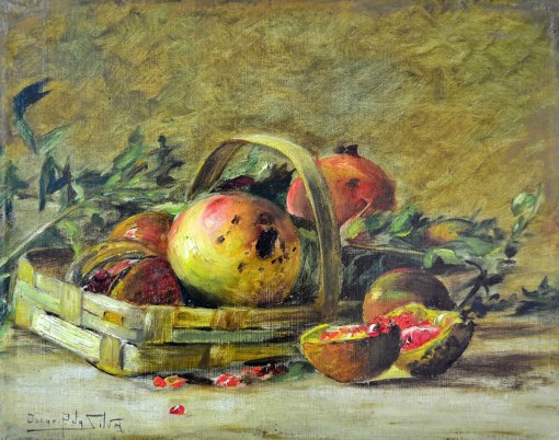OSCAR PEREIRA DA SILVA - (1867 - 1939) Frutas - ost - 28 x 36 - cie