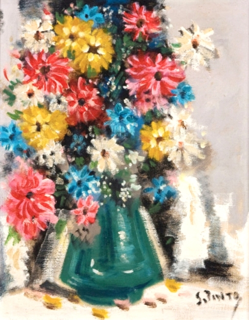 Sylvio Pinto Vaso de Flores 41 x 33,5 cm - OST