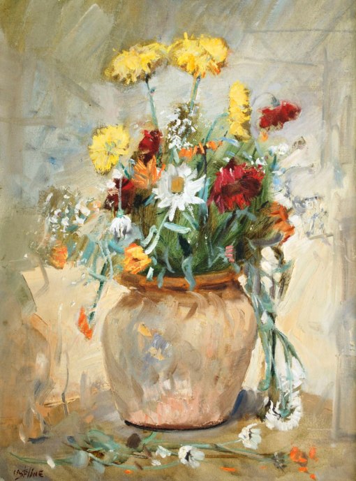 ARLINDO CASTELLANE DI CARLI - (Brasil,1910 - 1985)Flores - óleo sobre tela - 61 x 46 cm